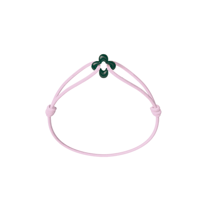 Mini Green Clover Cord Bracelet
