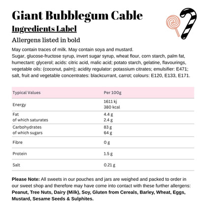Giant Bubblegum Cable
