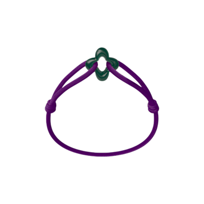 Green Clover Cord Bracelet