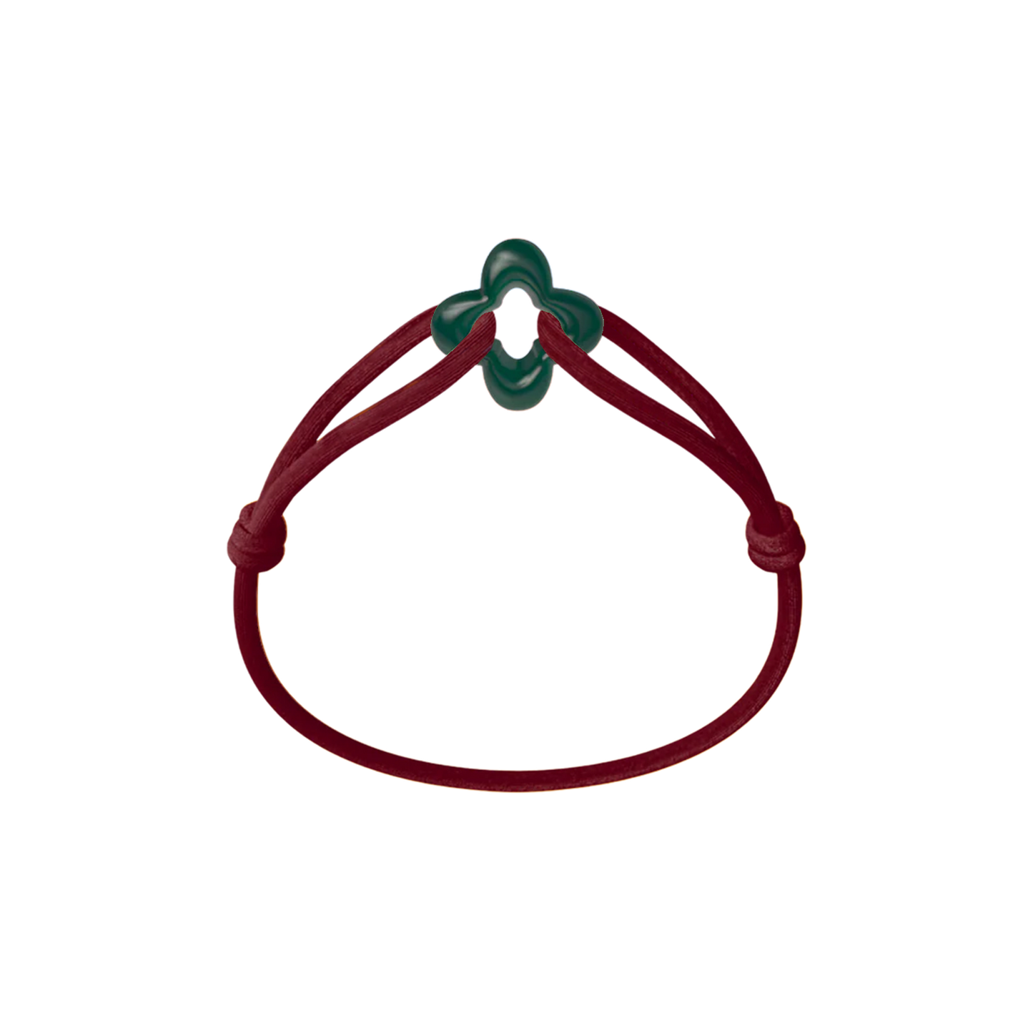 Green Clover Cord Bracelet