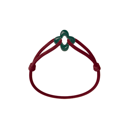 Green Clover Cord Bracelet
