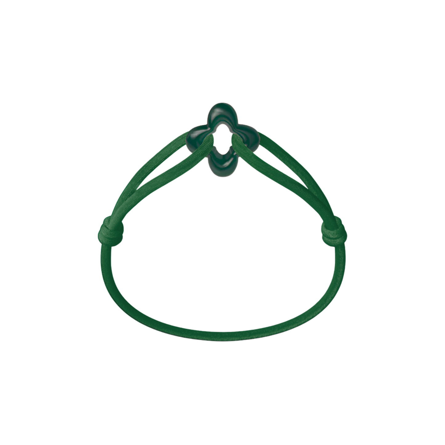 Green Clover Cord Bracelet