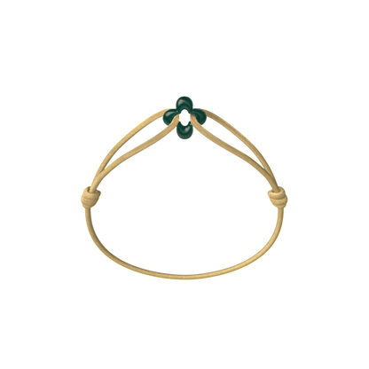 Mini Green Clover Cord Bracelet