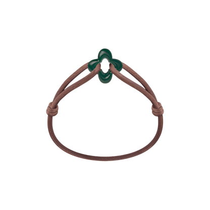 Green Clover Cord Bracelet