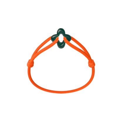 Green Clover Cord Bracelet