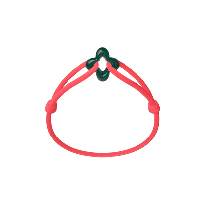 Green Clover Cord Bracelet