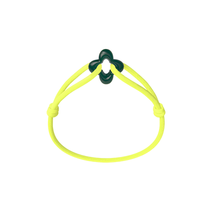 Green Clover Cord Bracelet