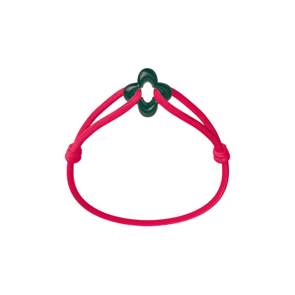 Green Clover Cord Bracelet