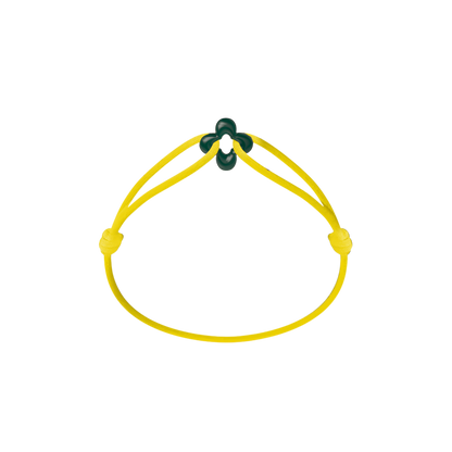 Mini Green Clover Cord Bracelet