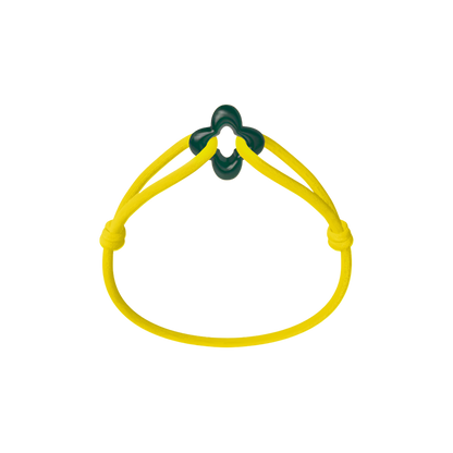 Green Clover Cord Bracelet