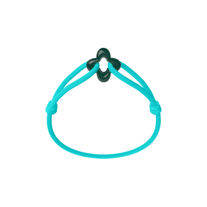 Green Clover Cord Bracelet