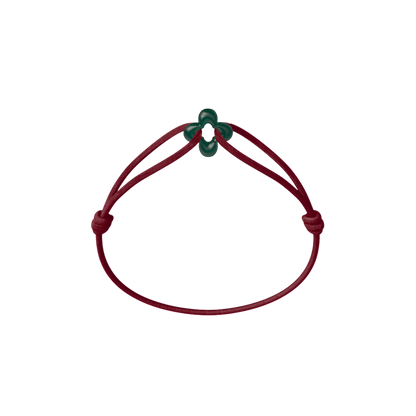 Mini Green Clover Cord Bracelet
