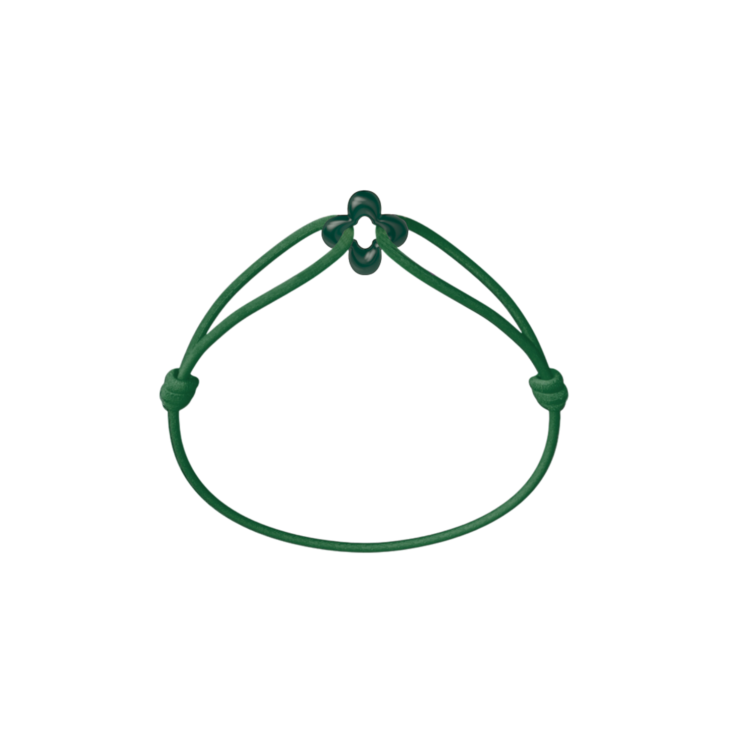 Mini Green Clover Cord Bracelet