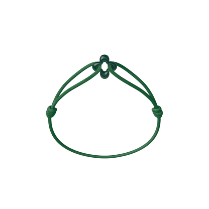 Mini Green Clover Cord Bracelet