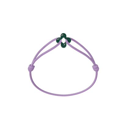 Mini Green Clover Cord Bracelet
