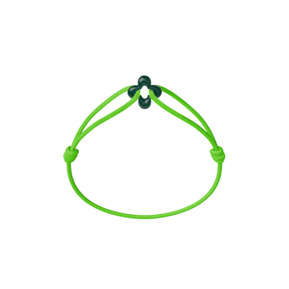 Mini Green Clover Cord Bracelet