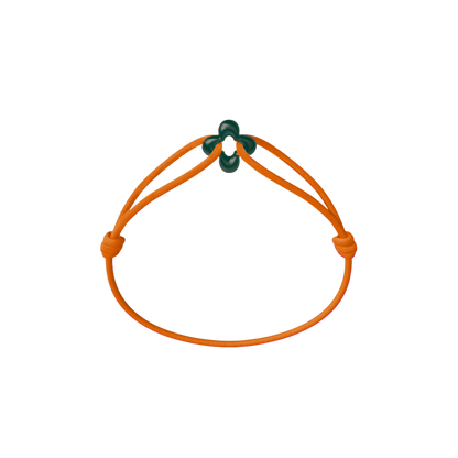 Mini Green Clover Cord Bracelet