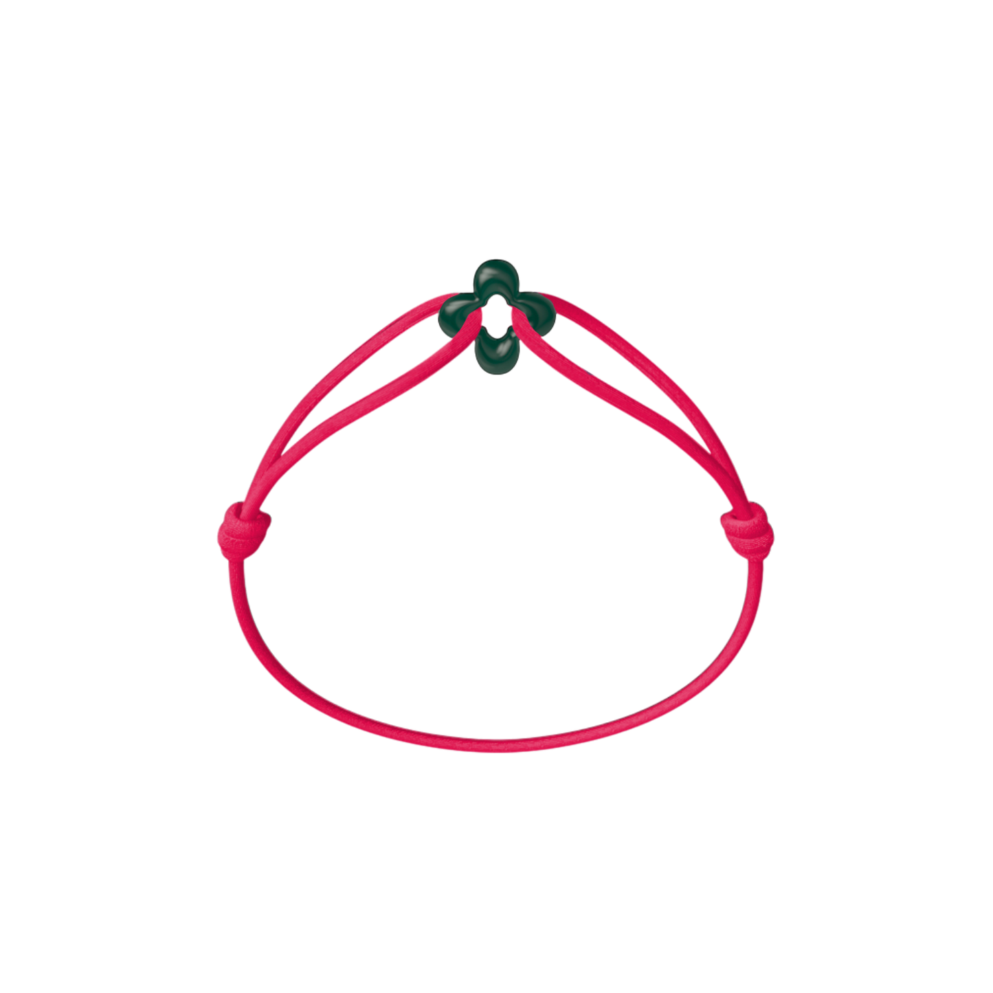 Mini Green Clover Cord Bracelet