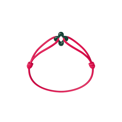 Mini Green Clover Cord Bracelet