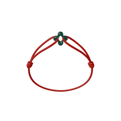 Mini Green Clover Cord Bracelet