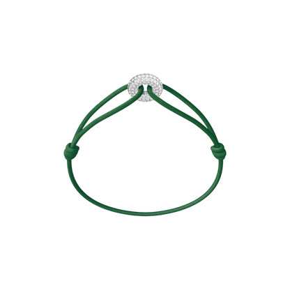 Mini Silver Soho Pavé Cord Bracelet