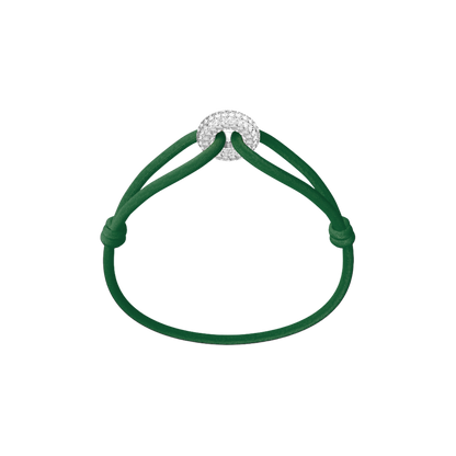 Silver Soho Pavé Cord Bracelet