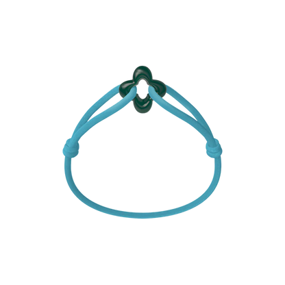 Green Clover Cord Bracelet