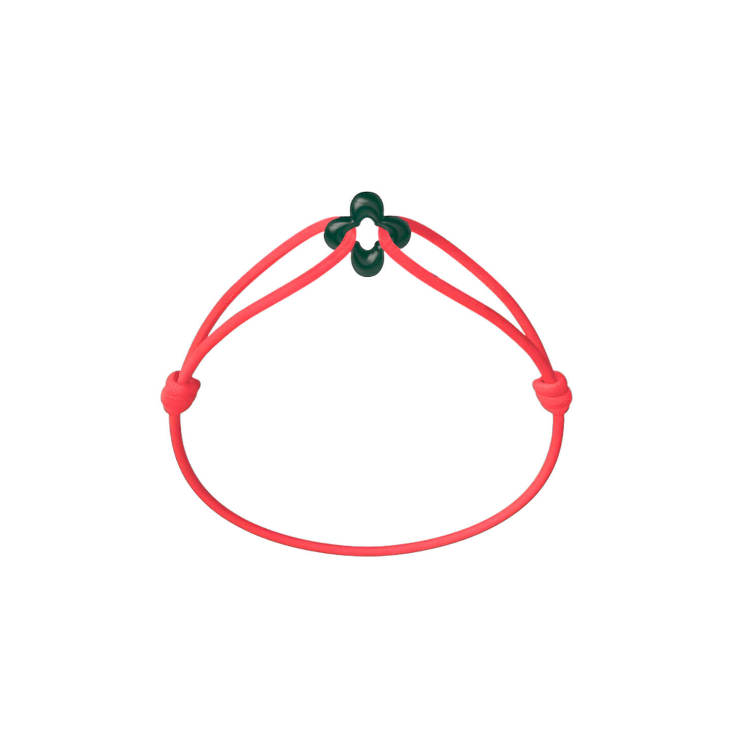 Mini Green Clover Cord Bracelet