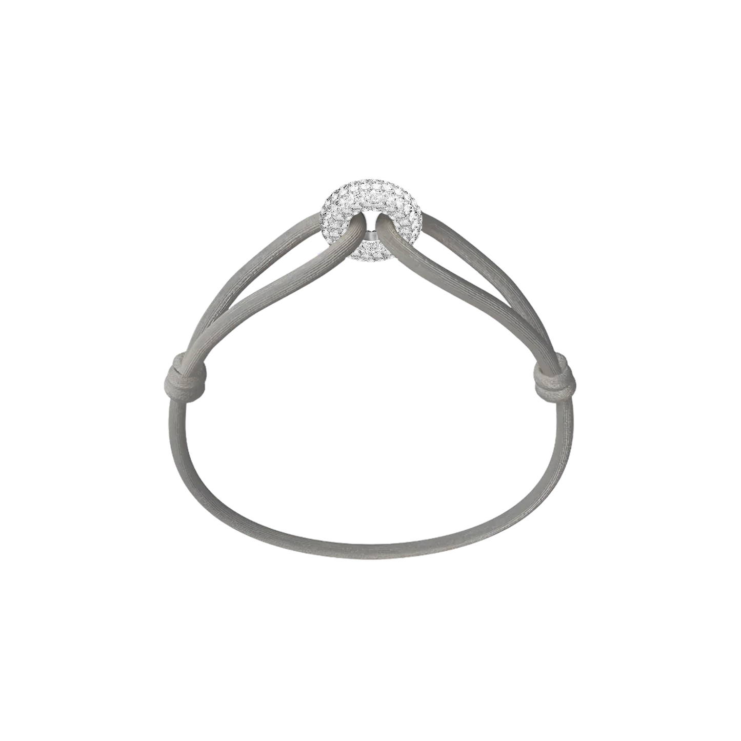 Silver Soho Pavé Cord Bracelet