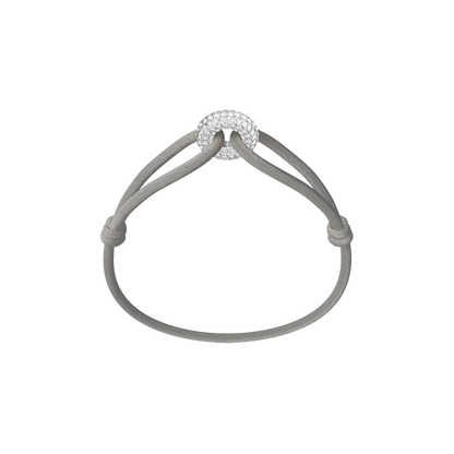Silver Soho Pavé Cord Bracelet