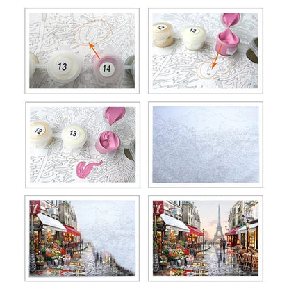 DIY Creative Paint By Numbers Oil Painting Kiss Lovers Art Painting without Framework, Size: 40*50 cm, Kiss Lovers Art Painting