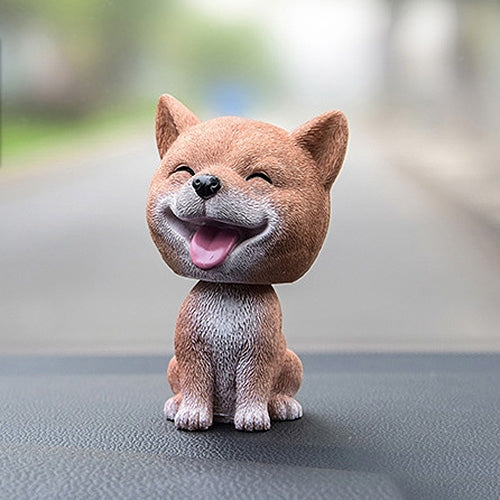 Shaking Head Dog Car Ornaments Resins Lovely Cartoon Dog New Year Gifts with Double-sided Adhesive Tape, Inu Cartoon Dog, Bulldog Cartoon Dog, Husky Dog Cartoon Dog, Corgi Dog Cartoon Dog, White Teddy Cartoon Dog, Brown Teddy Cartoon Dog               ...