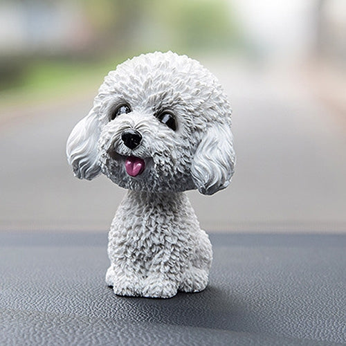Shaking Head Dog Car Ornaments Resins Lovely Cartoon Dog New Year Gifts with Double-sided Adhesive Tape, Inu Cartoon Dog, Bulldog Cartoon Dog, Husky Dog Cartoon Dog, Corgi Dog Cartoon Dog, White Teddy Cartoon Dog, Brown Teddy Cartoon Dog               ...