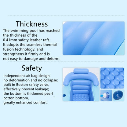 YT-038 Collapsible Sponge Bottom Inflatable Warm Bath Adult Bath Baby Swimming Pool with Charging Pump, Swimming Pool