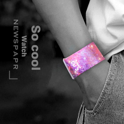 Travel Pattern Creative Fashion Waterproof Paper Watch Intelligent Paper Electronic Wristwatch, Travel Pattern