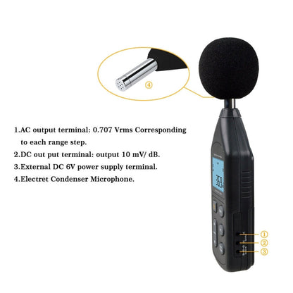 Wintact WT1357 Digital Sound Level Meter, Range: 30dB~130dB, WT1357