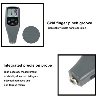 RZ240 Ferrous & Non-Ferrous 2 in 1 Digital Coating Paint Thickness Gauge Meter Tools, RZ240