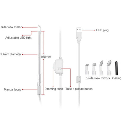 Supereyes Y003 Pet Ear Canal Nasal Cavity Waterproof Electronic Digital Endoscope, Y003