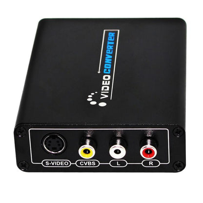 HDMI to Composite / AV S-Video Converter RCA CVBS/L/R Video Converter Adapter, EU Plug, HDMI to AV + S-Video