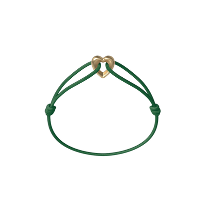Golden Heart Cord Bracelet