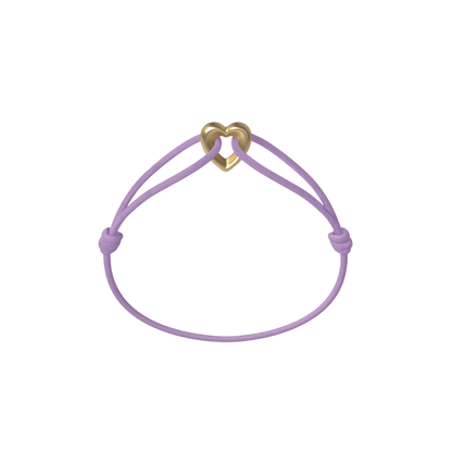 Golden Heart Cord Bracelet