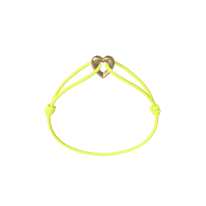 Golden Heart Cord Bracelet
