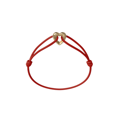 Golden Heart Cord Bracelet
