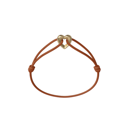 Golden Heart Cord Bracelet