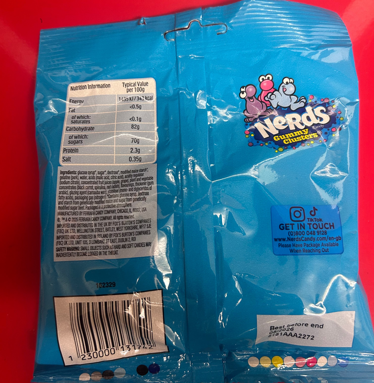 Nerds Berries Fruit-Flavour  Gummy Clusters 113g