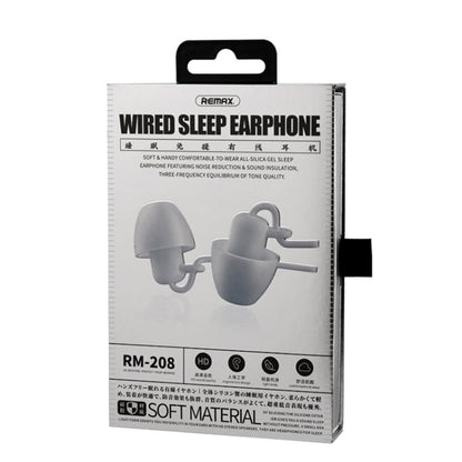 REMAX RM-208 In-Ear Stereo Sleep Earphone with Wire Control + MIC, Support Hands-free