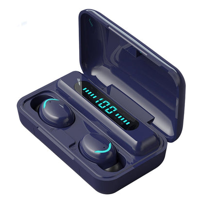 F9-5C Macaron Series Four-bar Breathing Light + Digital Display Noise Reduction Bluetooth Earphone, F9-5C Macaron Four-bar Light Pink, F9-5C Macaron Four-bar Light Baby Blue, F9-5C Macaron Four-bar Light Yellow, F9-5C Macaron Four-bar Light Dark Blue