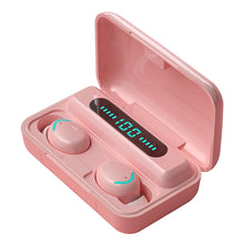 F9-5C Macaron Series Four-bar Breathing Light + Digital Display Noise Reduction Bluetooth Earphone, F9-5C Macaron Four-bar Light Pink, F9-5C Macaron Four-bar Light Baby Blue, F9-5C Macaron Four-bar Light Yellow, F9-5C Macaron Four-bar Light Dark Blue