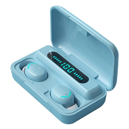 F9-5C Macaron Series Four-bar Breathing Light + Digital Display Noise Reduction Bluetooth Earphone, F9-5C Macaron Four-bar Light Pink, F9-5C Macaron Four-bar Light Baby Blue, F9-5C Macaron Four-bar Light Yellow, F9-5C Macaron Four-bar Light Dark Blue