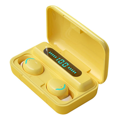 F9-5C Macaron Series Four-bar Breathing Light + Digital Display Noise Reduction Bluetooth Earphone, F9-5C Macaron Four-bar Light Pink, F9-5C Macaron Four-bar Light Baby Blue, F9-5C Macaron Four-bar Light Yellow, F9-5C Macaron Four-bar Light Dark Blue